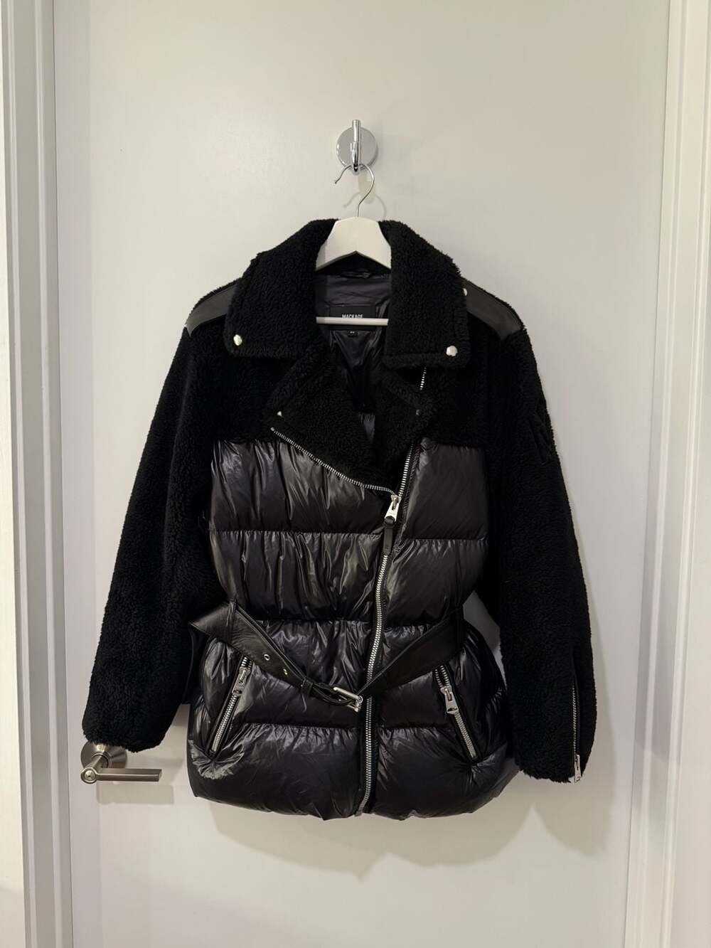 Mackage Rune Moto Sherpa Down Puffer Jacket